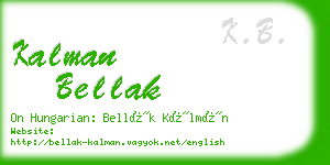 kalman bellak business card